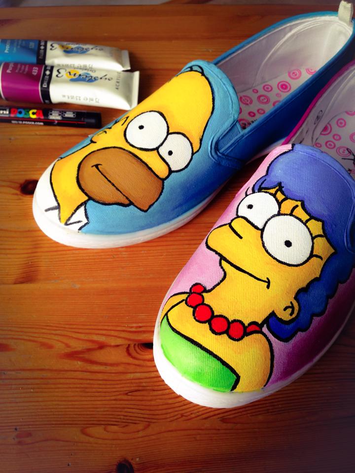 simpsons custom shoes